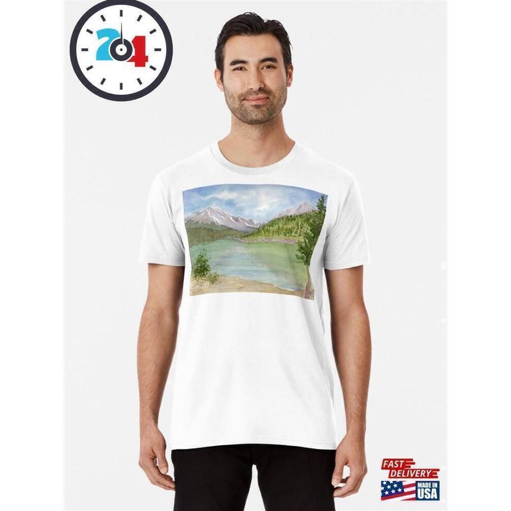 Redfish Lake Idaho Scenic Nature Travel Premium Unisex Classic TShirt
